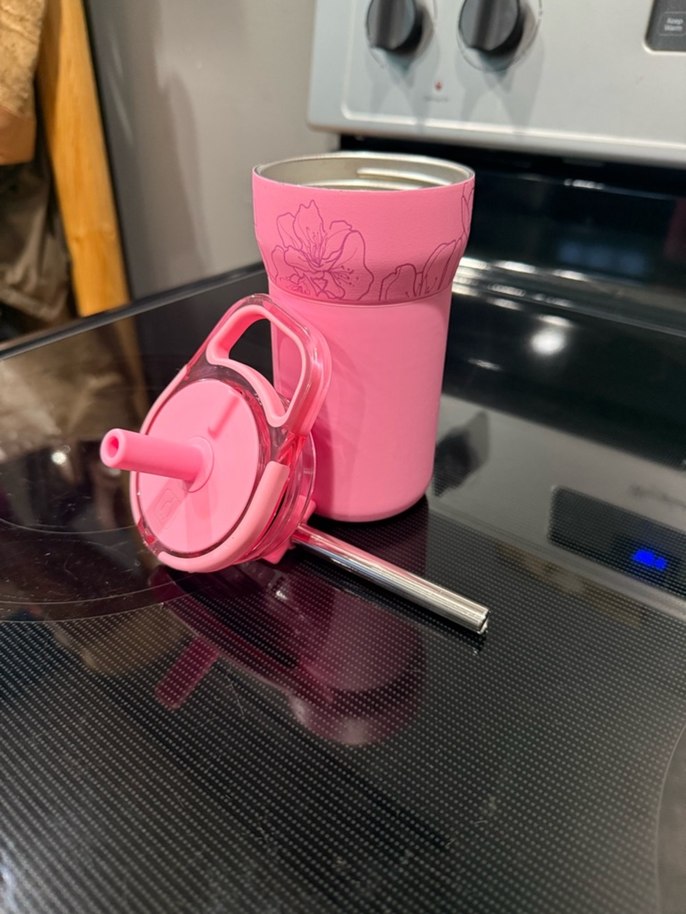 BrüMate Limited Edition Leap Stainless Steel Tumbler with Floral Accent